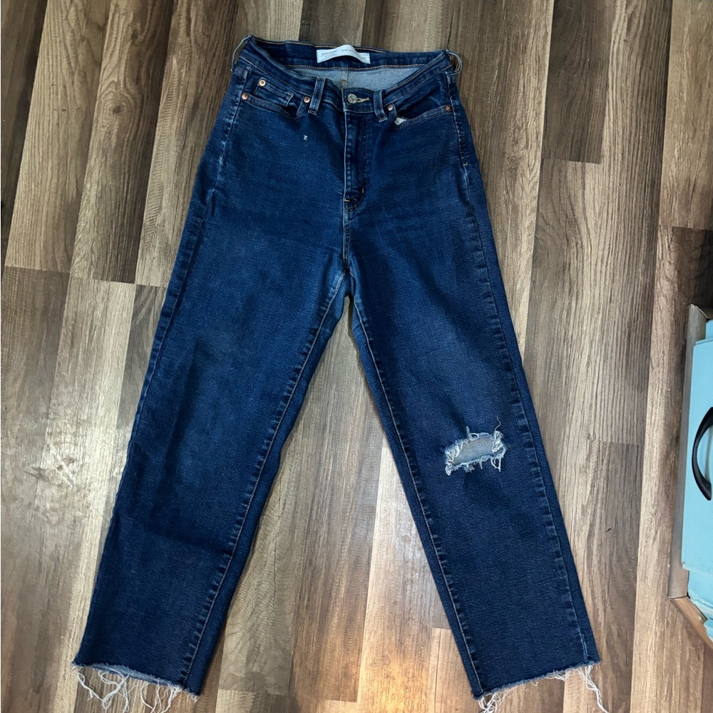 Signature by Levi Strauss Dark Blue Straight Leg Jeans